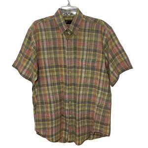 Max's Men's Store Charleston, NC Hand Woven Madras Men's Plaid Button Down Shirt